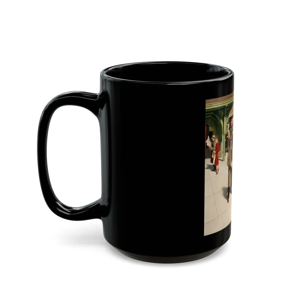 At the Station - Black Coffee Mug-Go Mug Yourself