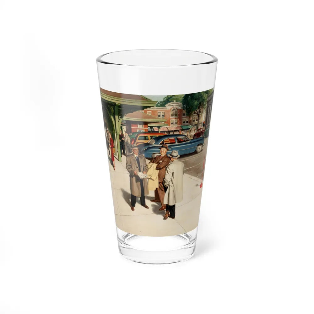 At the Station (Magazine Illustration) Pint Glass 16oz-16oz-Go Mug Yourself