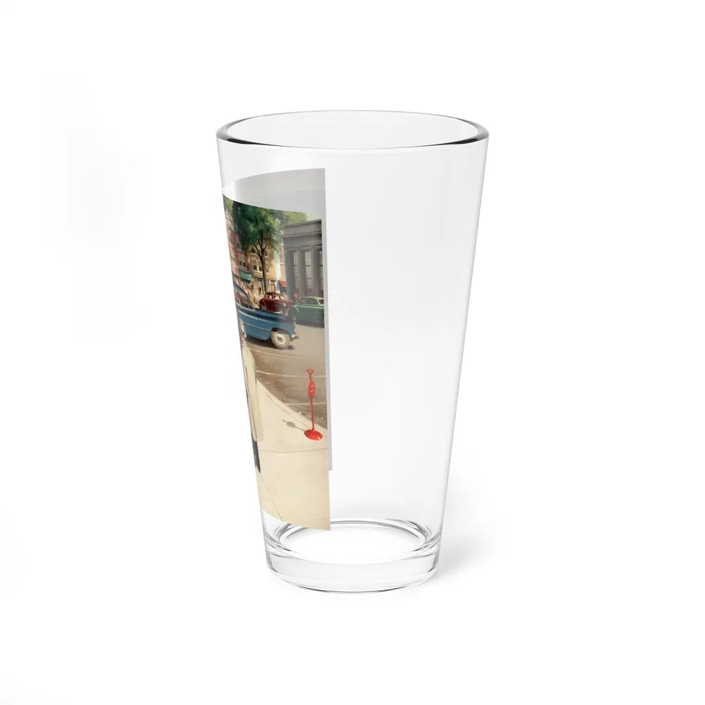 At the Station (Magazine Illustration) Pint Glass 16oz-Go Mug Yourself