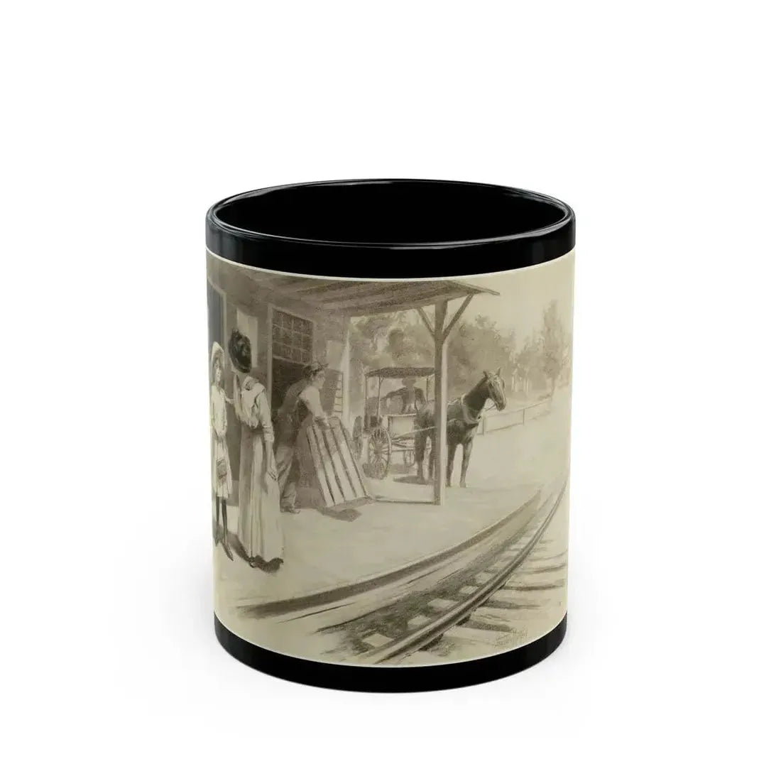 At the Station_1 - Black Coffee Mug 11oz - Go Mug Yourself