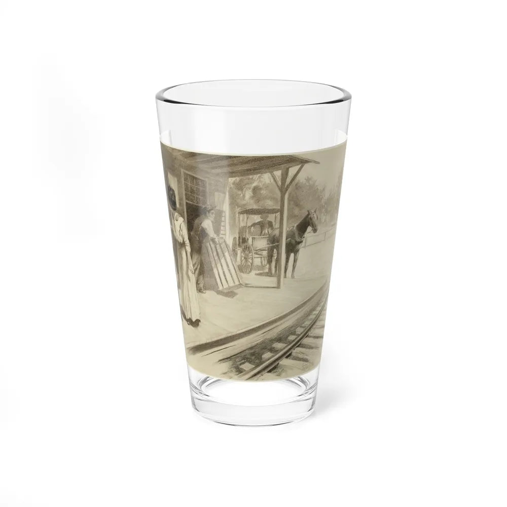 At the Station_1 (Magazine Illustration) Pint Glass 16oz-16oz-Go Mug Yourself