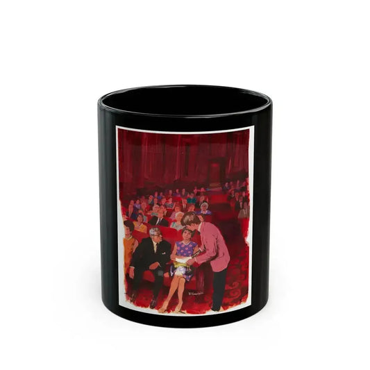 At The Theatre Illustration (undated) - Black Coffee Mug 11oz - Go Mug Yourself
