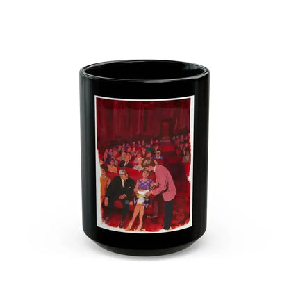 At The Theatre Illustration (undated) - Black Coffee Mug 15oz - Go Mug Yourself