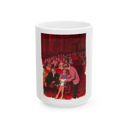 At The Theatre Illustration (undated) - White Coffee Mug 15oz - Go Mug Yourself