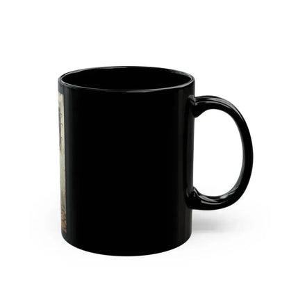 At the Window, Saturday Evening Post illustration, 1920 - Black Coffee Mug - Go Mug Yourself