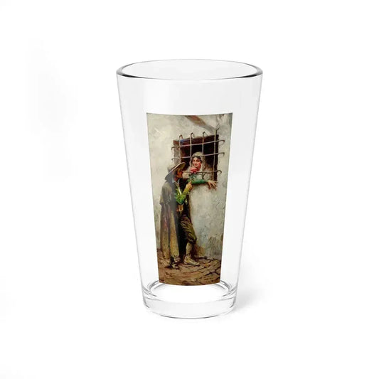 At the Window, Saturday Evening Post illustration, 1920 (Magazine Illustration) Pint Glass 16oz 16oz - Go Mug Yourself