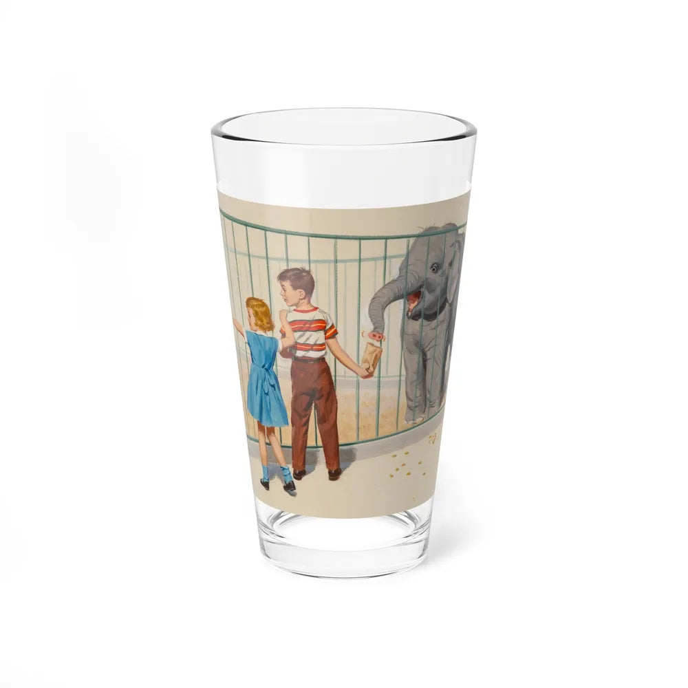 At the Zoo, Dick and Jane illustration (Magazine Illustration) Pint Glass 16oz-16oz-Go Mug Yourself