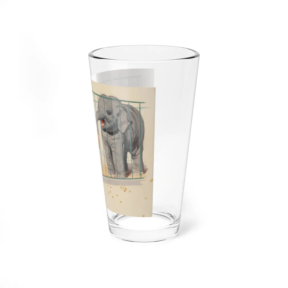 At the Zoo, Dick and Jane illustration (Magazine Illustration) Pint Glass 16oz-Go Mug Yourself