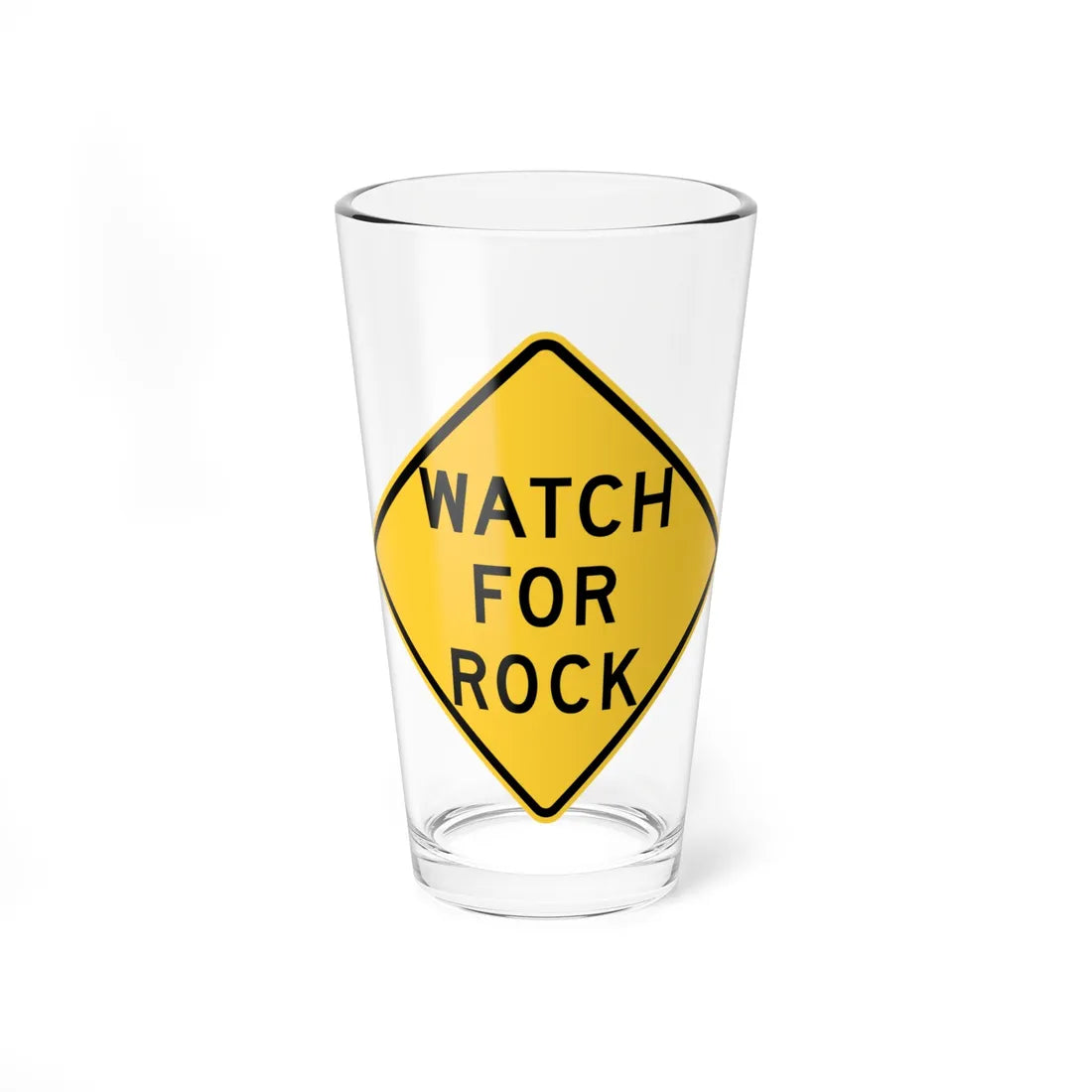 ATC FOR ROCK MUTCD-ID W8-1401 (Idaho) (Road Sign) Pint Glass 16oz 16oz - Go Mug Yourself