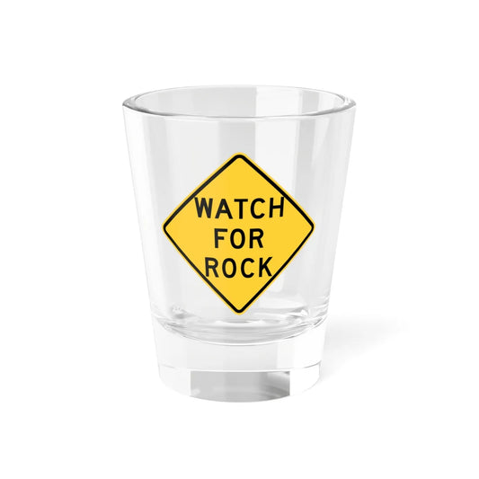 ATC FOR ROCK MUTCD-ID W8-1401 (Idaho) (Road Sign) Shot Glass 1.5oz 1.5oz - Go Mug Yourself