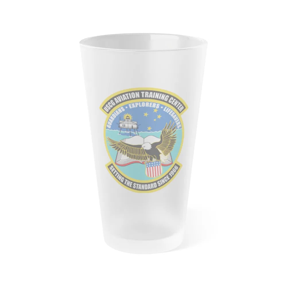 ATC Mobile AL Aviation Training Center (U.S. Coast Guard) Frosted Pint Glass 16oz-Go Mug Yourself