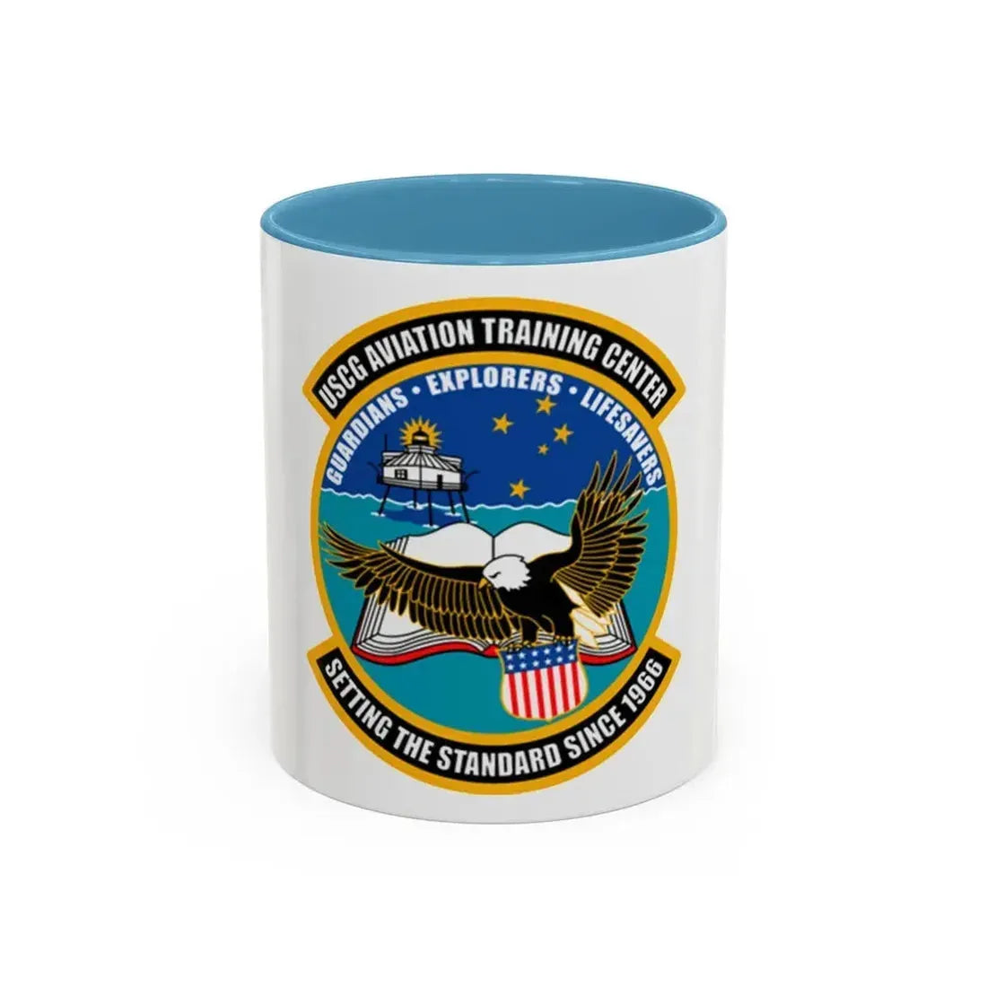 ATC Mobile AL   Aviation Training Center (U.S. Coast Guard) Accent Coffee Mug 11oz Light Blue - Go Mug Yourself