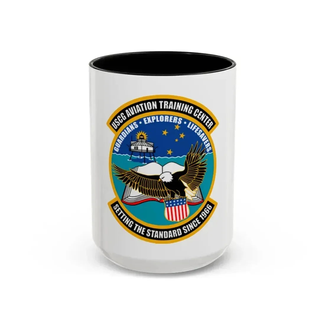 ATC Mobile AL   Aviation Training Center (U.S. Coast Guard) Accent Coffee Mug 15oz Black - Go Mug Yourself