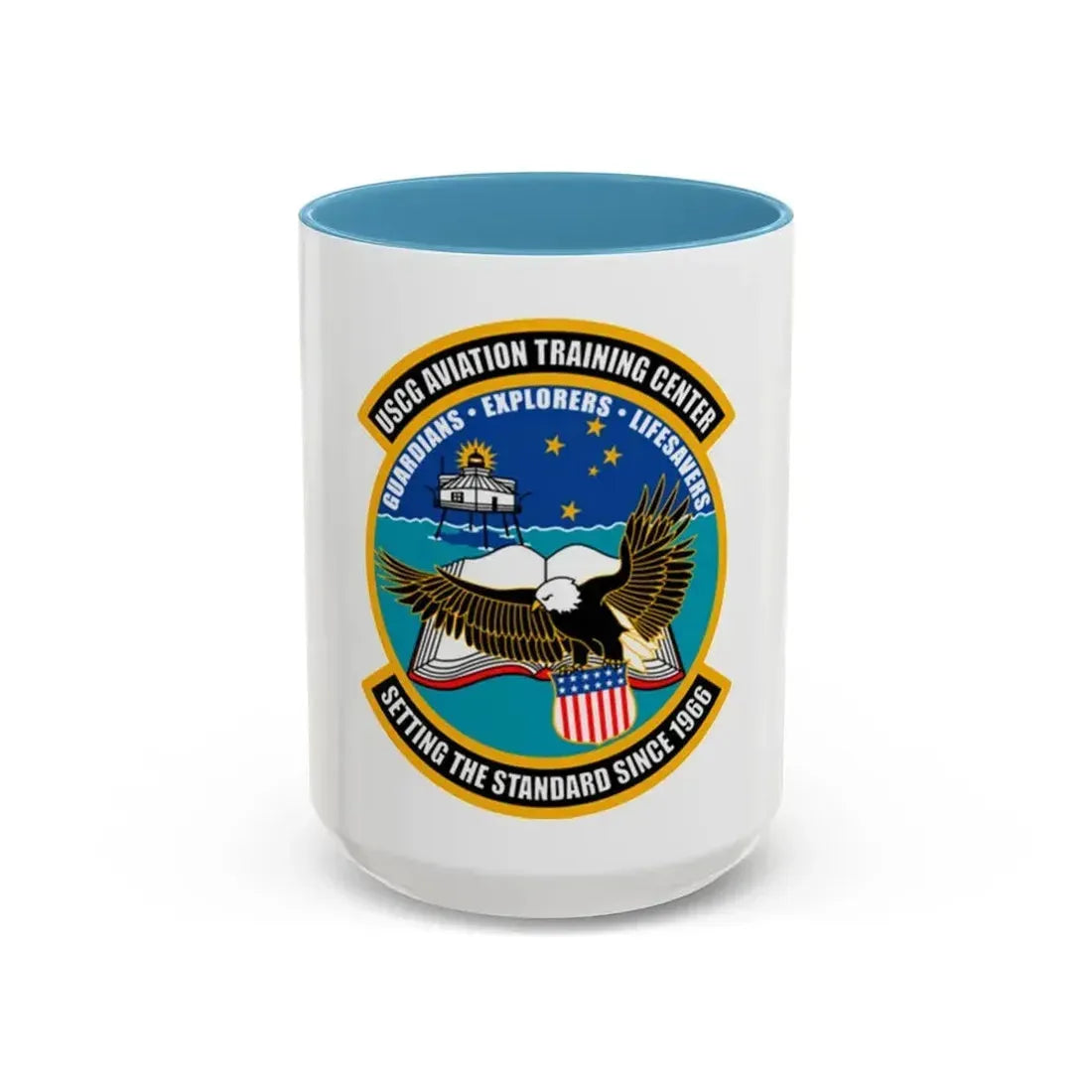 ATC Mobile AL   Aviation Training Center (U.S. Coast Guard) Accent Coffee Mug 15oz Light Blue - Go Mug Yourself