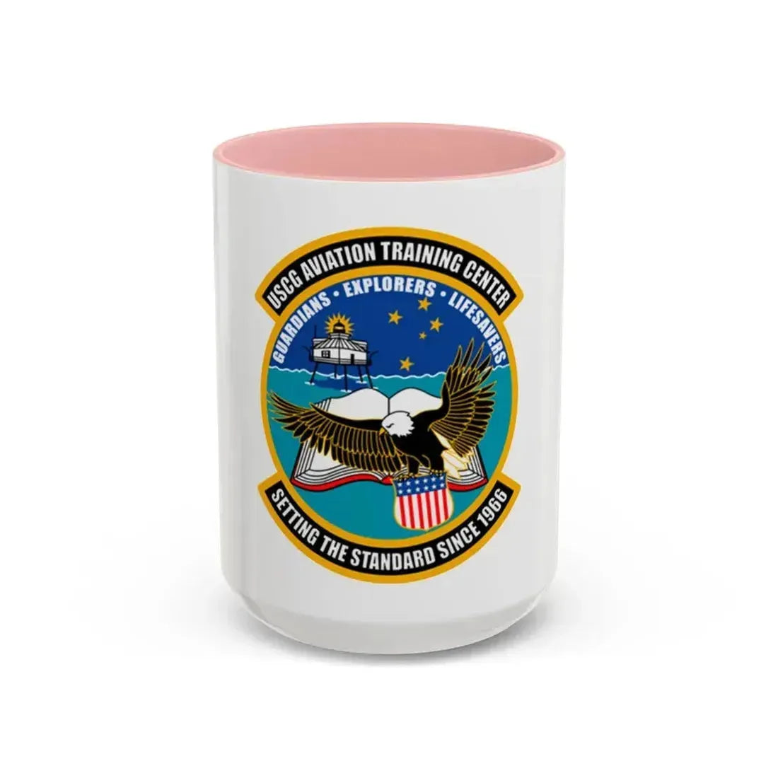 ATC Mobile AL   Aviation Training Center (U.S. Coast Guard) Accent Coffee Mug 15oz Pink - Go Mug Yourself