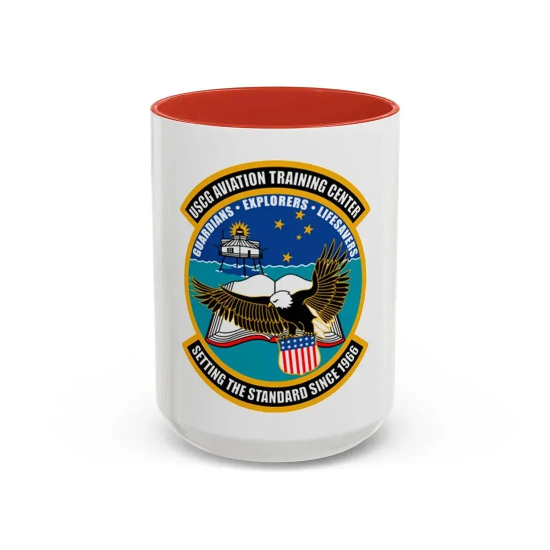 ATC Mobile AL   Aviation Training Center (U.S. Coast Guard) Accent Coffee Mug 15oz Red - Go Mug Yourself