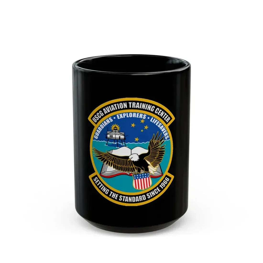 ATC Mobile AL   Aviation Training Center (U.S. Coast Guard) Black Coffee Mug 15oz - Go Mug Yourself