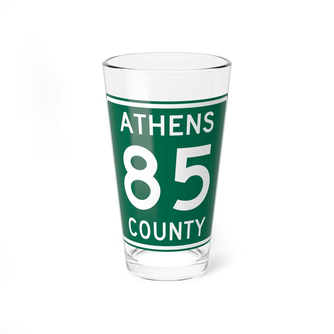 Athens County Route 85 OH (Ohio) (Road Sign) Pint Glass 16oz 16oz - Go Mug Yourself