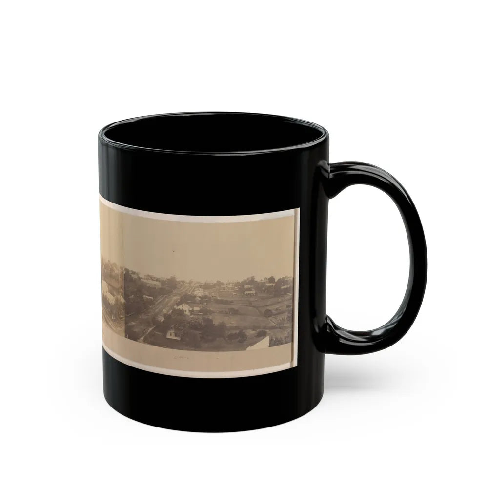 Atlanta, Before Being Burnt By Order Of Gen'l. Sherman, From The Cupola Of The Female Seminary (U.S. Civil War) Black Coffee Mug-Go Mug Yourself