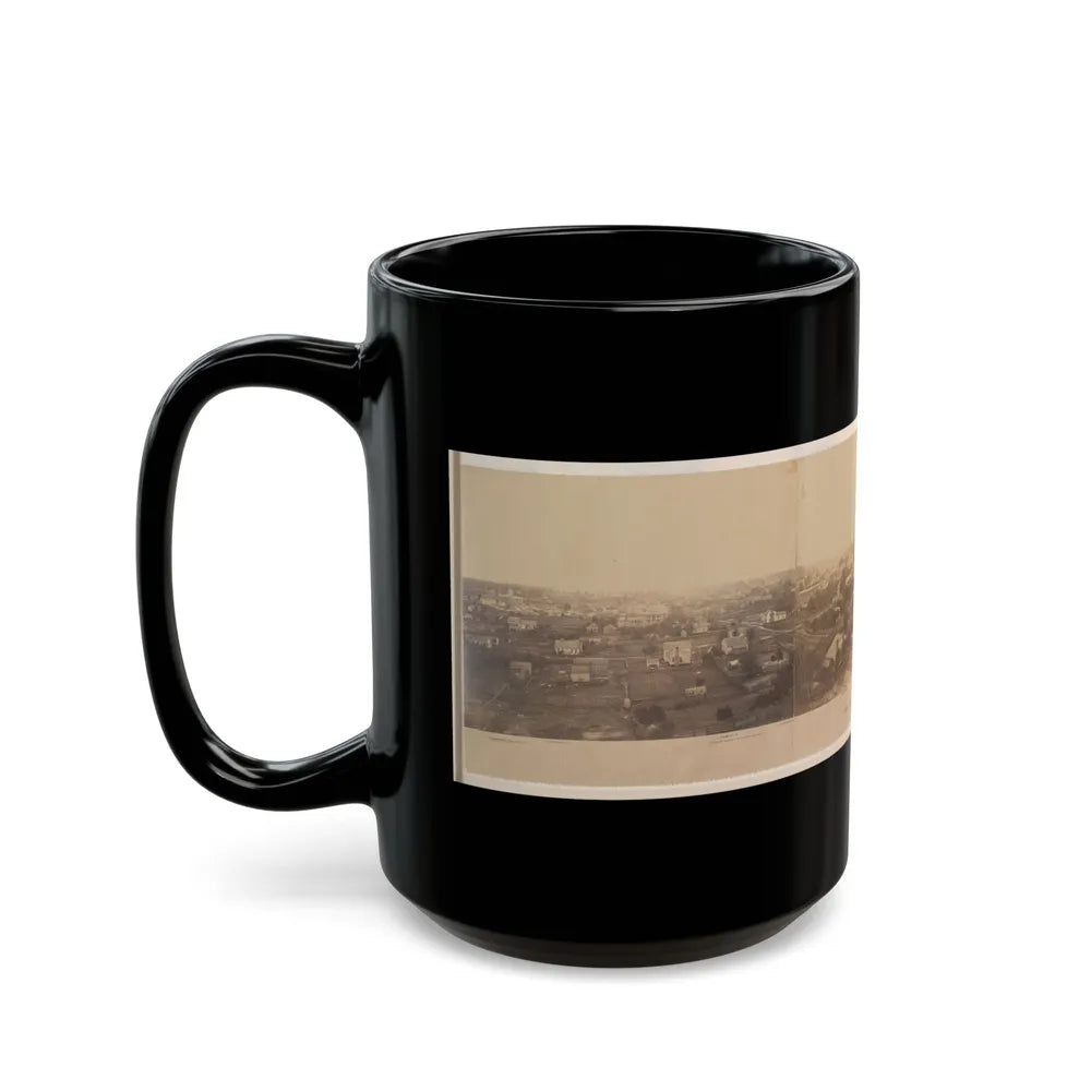 Atlanta, Before Being Burnt By Order Of Gen'l. Sherman, From The Cupola Of The Female Seminary (U.S. Civil War) Black Coffee Mug-Go Mug Yourself