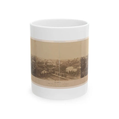 Atlanta, Before Being Burnt By Order Of Gen'l. Sherman, From The Cupola Of The Female Seminary (U.S. Civil War) White Coffee Mug-11oz-Go Mug Yourself