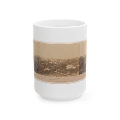 Atlanta, Before Being Burnt By Order Of Gen'l. Sherman, From The Cupola Of The Female Seminary (U.S. Civil War) White Coffee Mug-15oz-Go Mug Yourself