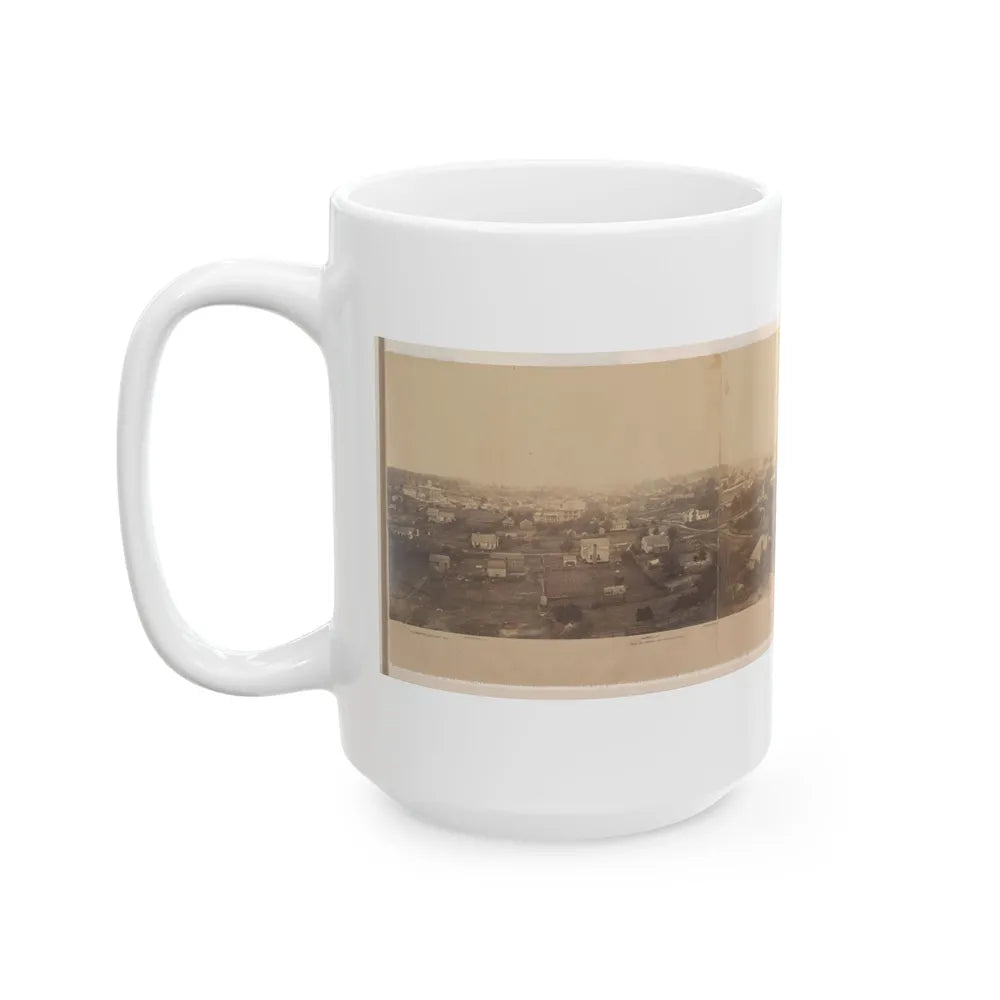 Atlanta, Before Being Burnt By Order Of Gen'l. Sherman, From The Cupola Of The Female Seminary (U.S. Civil War) White Coffee Mug-Go Mug Yourself