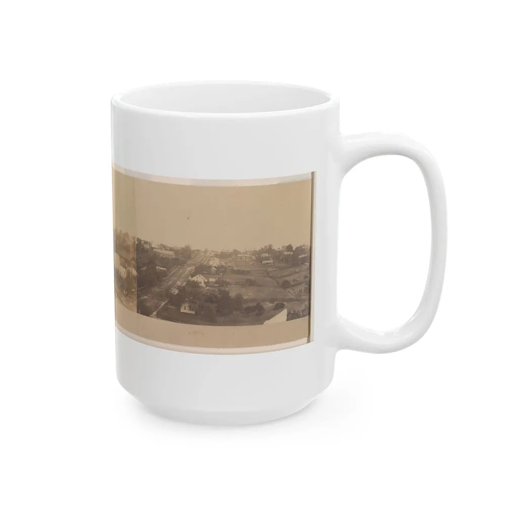 Atlanta, Before Being Burnt By Order Of Gen'l. Sherman, From The Cupola Of The Female Seminary (U.S. Civil War) White Coffee Mug-Go Mug Yourself