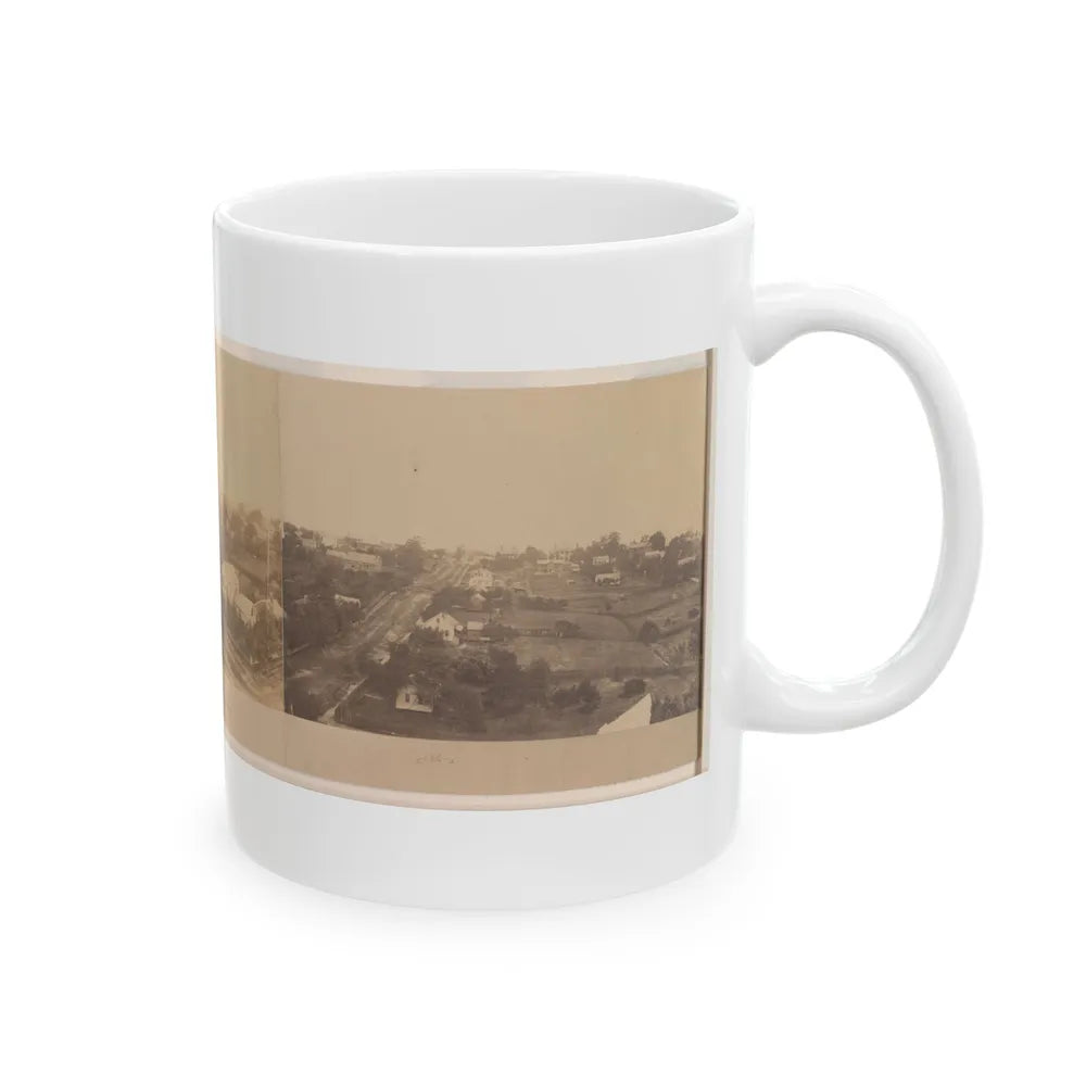 Atlanta, Before Being Burnt By Order Of Gen'l. Sherman, From The Cupola Of The Female Seminary (U.S. Civil War) White Coffee Mug-Go Mug Yourself