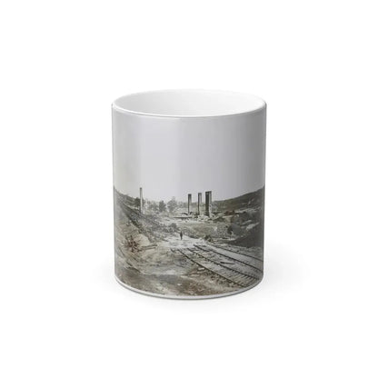 Atlanta, Ga, 1864. Destruction of Hood's Ordnance Train, Georgia Central Railroad (U.S. Civil War) Color Changing Coffee Mug 11oz Default Title 11oz - Go Mug Yourself