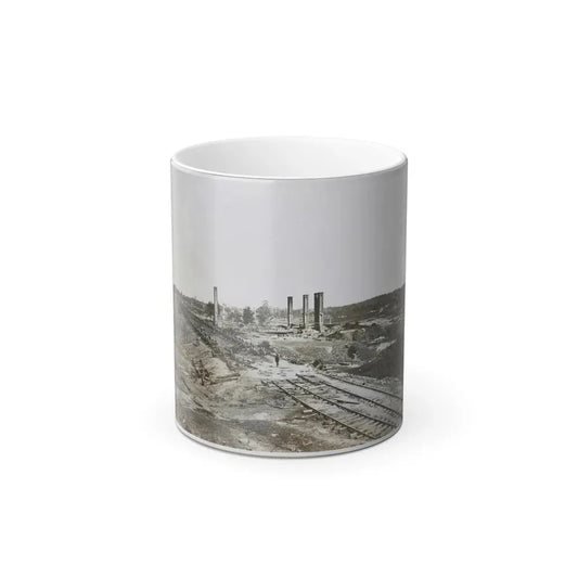 Atlanta, Ga, 1864. Destruction of Hood's Ordnance Train, Georgia Central Railroad (U.S. Civil War) Color Changing Coffee Mug 11oz Default Title 11oz - Go Mug Yourself