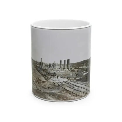 Atlanta, Ga, 1864. Destruction Of Hood's Ordnance Train, Georgia Central Railroad (U.S. Civil War) White Coffee Mug 11oz - Go Mug Yourself