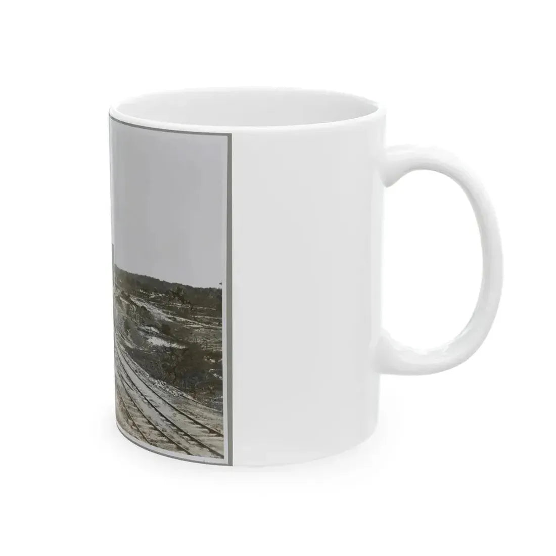 Atlanta, Ga, 1864. Destruction Of Hood's Ordnance Train, Georgia Central Railroad (U.S. Civil War) White Coffee Mug - Go Mug Yourself
