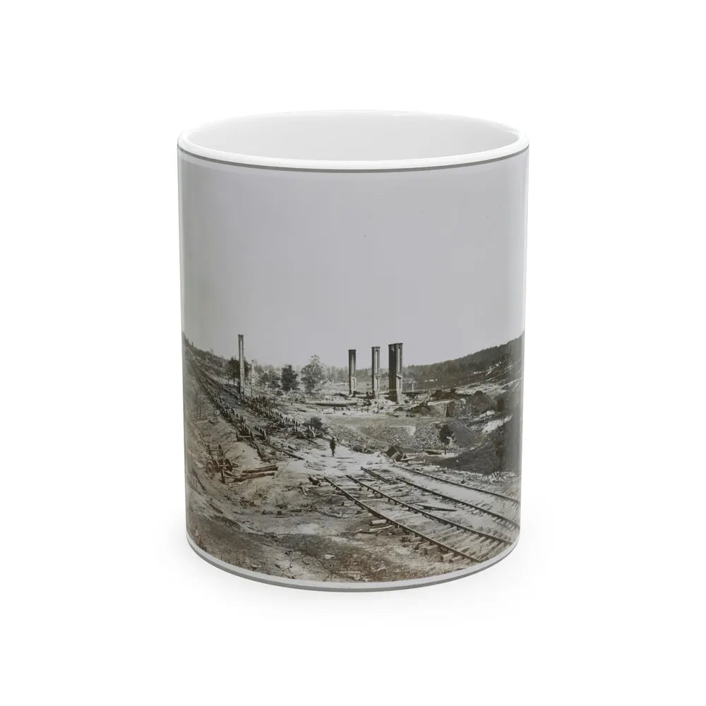 Atlanta, Ga, 1864. Destruction Of Hood's Ordnance Train, Georgia Central Railroad (U.S. Civil War) White Coffee Mug-11oz-Go Mug Yourself