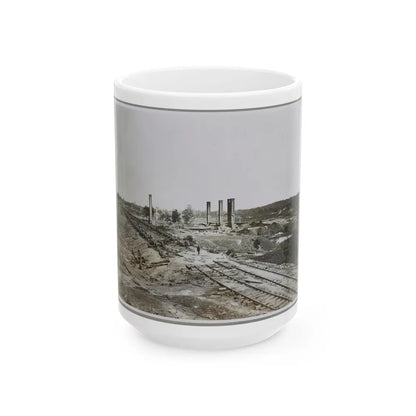 Atlanta, Ga, 1864. Destruction Of Hood's Ordnance Train, Georgia Central Railroad (U.S. Civil War) White Coffee Mug-15oz-Go Mug Yourself