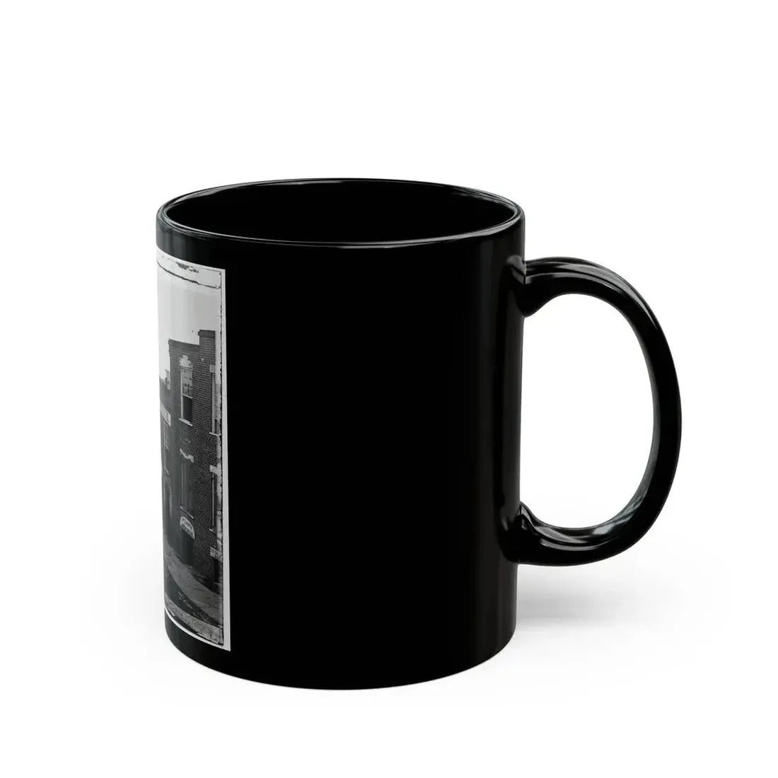 Atlanta, Ga. Atlanta Intelligencer Office By The Railroad Depot (U.S. Civil War) Black Coffee Mug - Go Mug Yourself