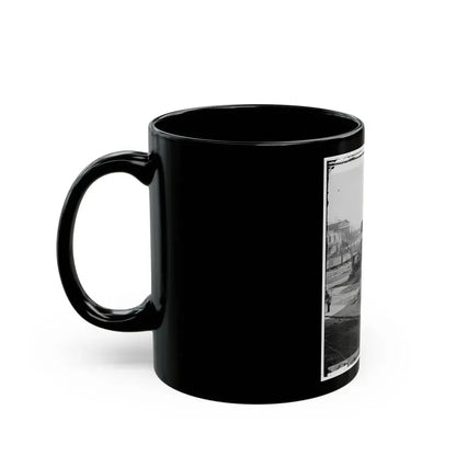Atlanta, Ga. Atlanta Intelligencer Office By The Railroad Depot (U.S. Civil War) Black Coffee Mug - Go Mug Yourself