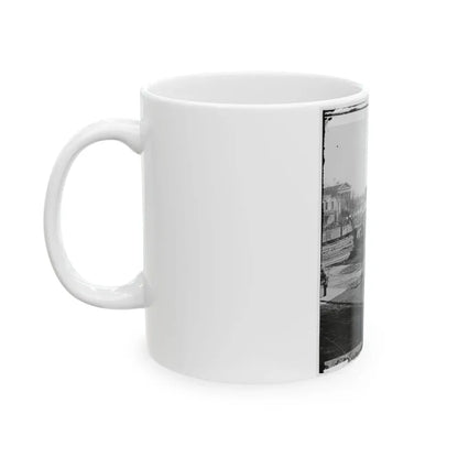 Atlanta, Ga. Atlanta Intelligencer Office By The Railroad Depot (U.S. Civil War) White Coffee Mug - Go Mug Yourself