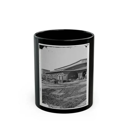 Atlanta, Ga. Boxcars With Refugees At Railroad Depot (U.S. Civil War) Black Coffee Mug 11oz - Go Mug Yourself