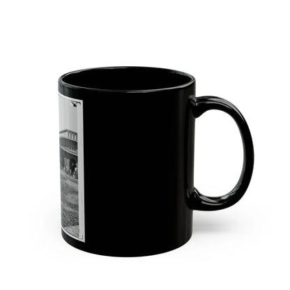 Atlanta, Ga. Boxcars With Refugees At Railroad Depot (U.S. Civil War) Black Coffee Mug - Go Mug Yourself