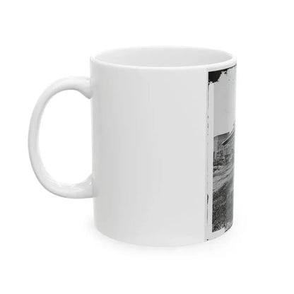 Atlanta, Ga. Boxcars With Refugees At Railroad Depot (U.S. Civil War) White Coffee Mug - Go Mug Yourself