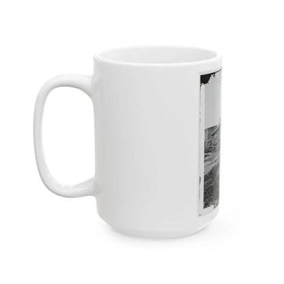 Atlanta, Ga. Boxcars With Refugees At Railroad Depot (U.S. Civil War) White Coffee Mug - Go Mug Yourself