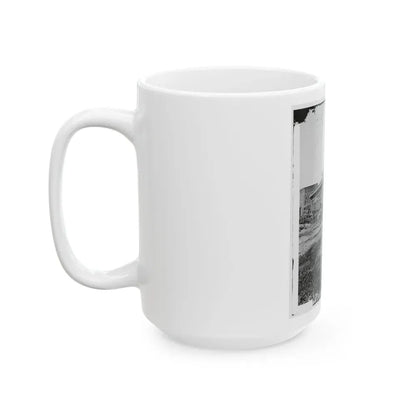 Atlanta, Ga. Boxcars With Refugees At Railroad Depot (U.S. Civil War) White Coffee Mug - Go Mug Yourself