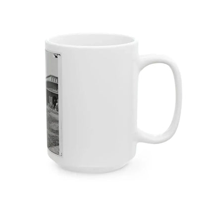 Atlanta, Ga. Boxcars With Refugees At Railroad Depot (U.S. Civil War) White Coffee Mug - Go Mug Yourself