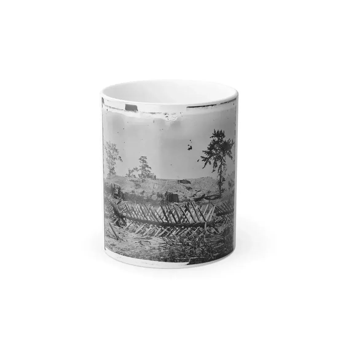 Atlanta, Ga. Chevaux-De-Frise on Marietta Street; Photographic Wagons and Darkroom Beyond (U.S. Civil War) Color Changing Coffee Mug 11oz Default Title 11oz - Go Mug Yourself