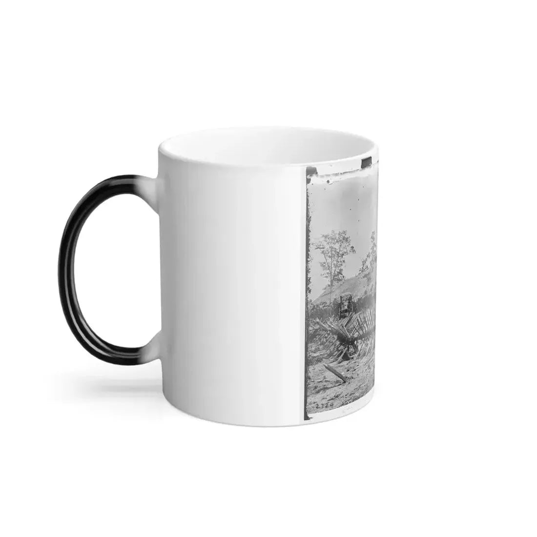 Atlanta, Ga. Chevaux-De-Frise on Marietta Street; Photographic Wagons and Darkroom Beyond (U.S. Civil War) Color Changing Coffee Mug 11oz - Go Mug Yourself