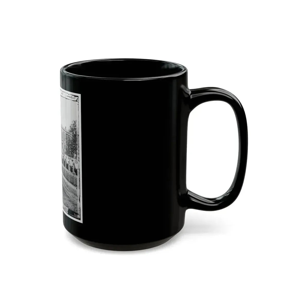 Atlanta, Ga. City Hall; Camp Of 2d Massachusetts Infantry On The Grounds (U.S. Civil War) Black Coffee Mug - Go Mug Yourself