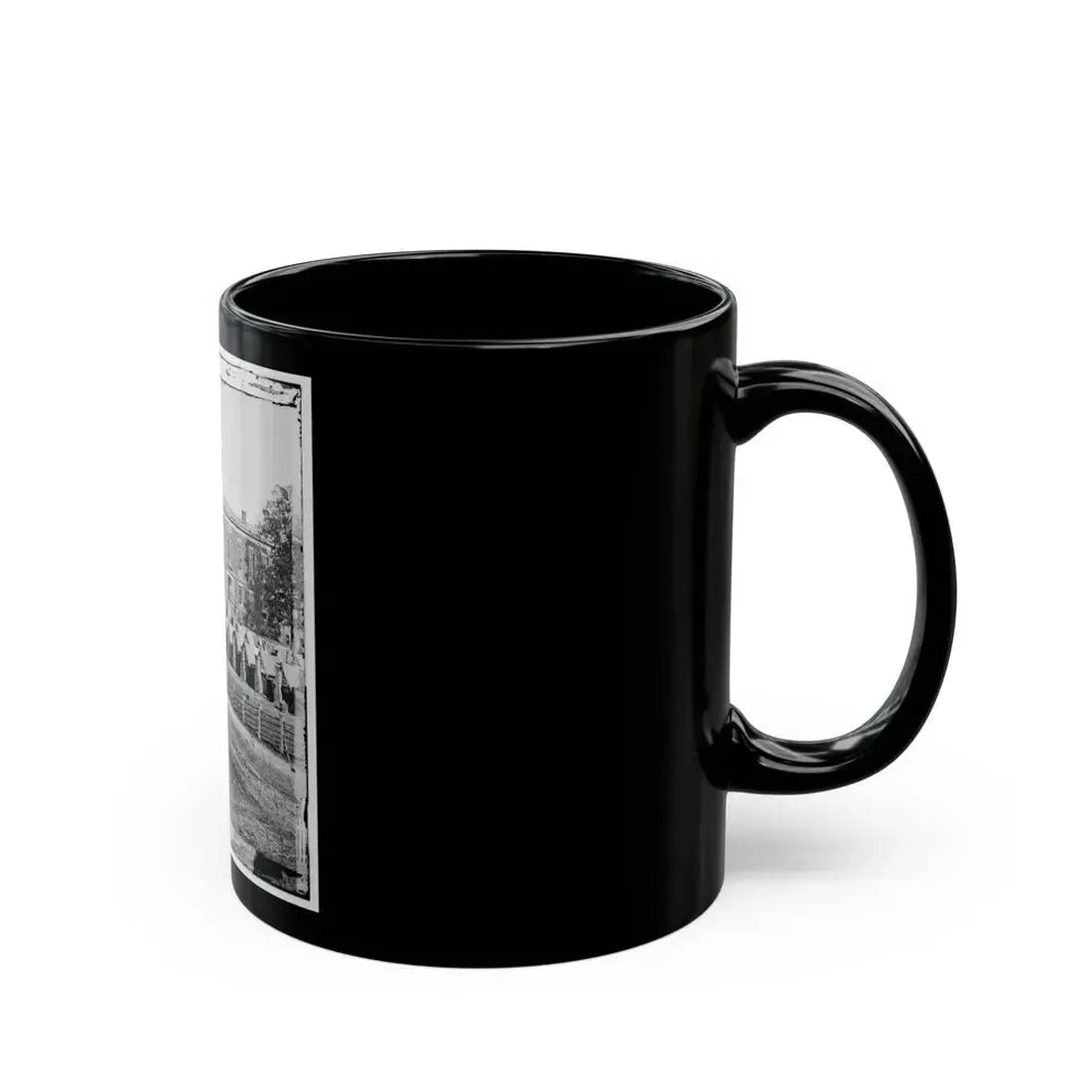 Atlanta, Ga. City Hall; Camp Of 2d Massachusetts Infantry On The Grounds (U.S. Civil War) Black Coffee Mug - Go Mug Yourself