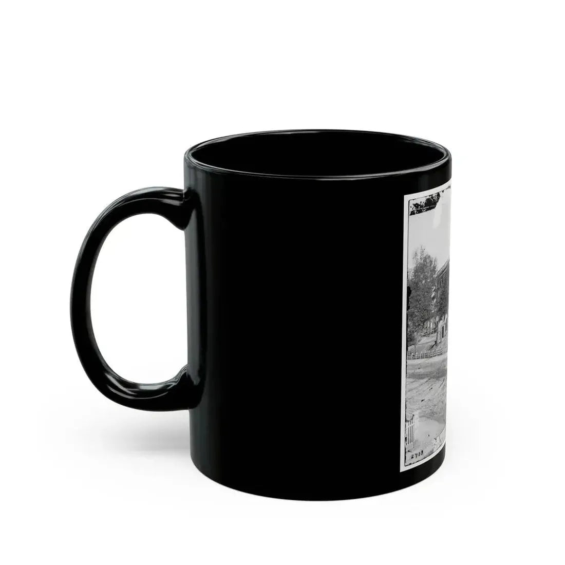 Atlanta, Ga. City Hall; Camp Of 2d Massachusetts Infantry On The Grounds (U.S. Civil War) Black Coffee Mug - Go Mug Yourself
