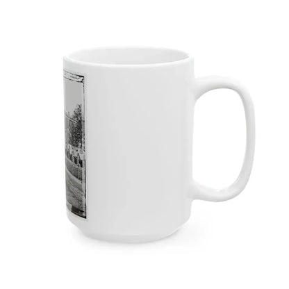 Atlanta, Ga. City Hall; Camp Of 2d Massachusetts Infantry On The Grounds (U.S. Civil War) White Coffee Mug - Go Mug Yourself